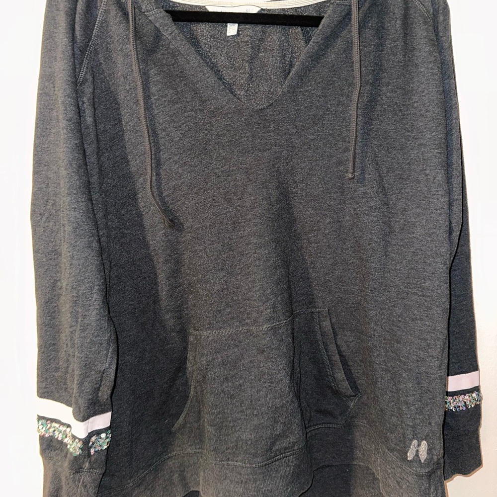 Victoria’s Secret Hooded Sweater – XL “Angel Wings” Sequin Bling